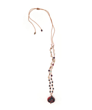 Collana "PENDO" con pietre dure e ceramica