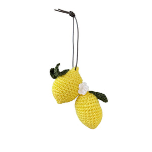 Decorazione crochet "Grappolo di limoni"